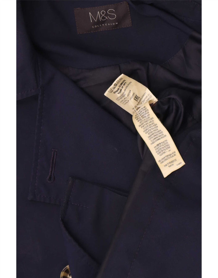 Marks & Spencer Γυναικεία κοντή καμπαρντίνα UK 14 Large Navy Blue Polyester