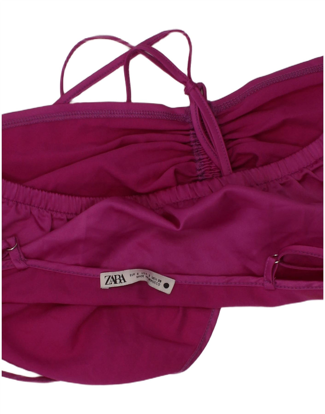 Zara Γυναικείο Crop Top Μικρό Μωβ Πολυεστέρας