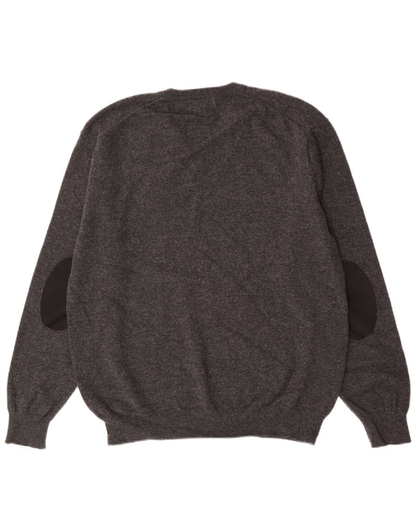 Ανδρικό πουλόβερ με λαιμόκοψη Gant 2XL Γκρι Lambswool