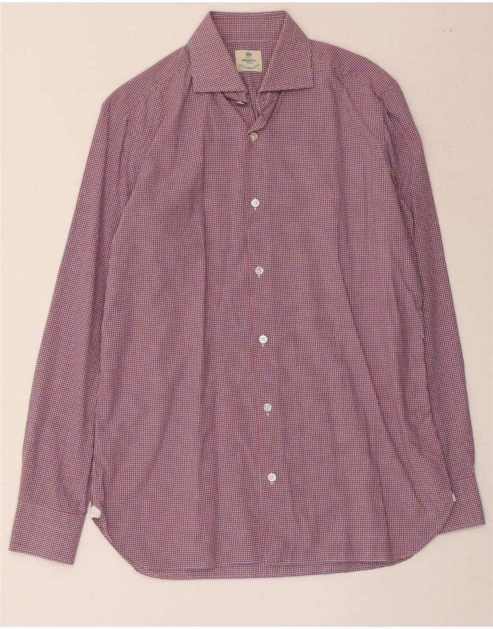 Ανδρικό πουκάμισο BORRELLI Μέγεθος 39 15 1/2 μεσαίο πολύχρωμο βαμβακερό καρό