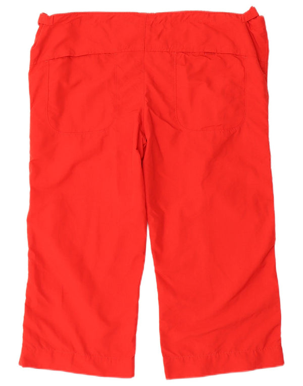 NIKE Womens Straight Capri Trousers UK 8/10 Small W34 L19 Red Nylon
