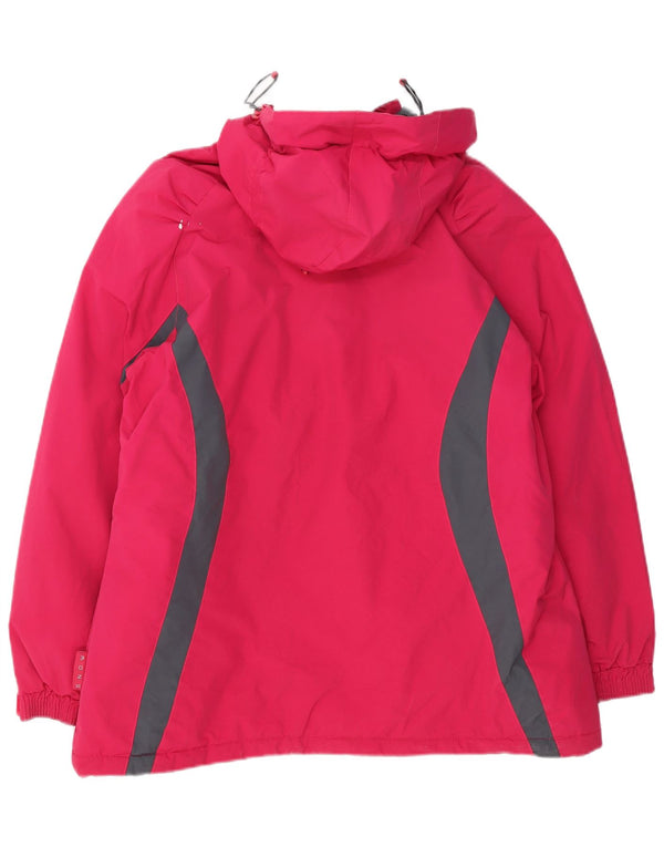 Mountain Warehouse Γυναικείο Μπουφάν με κουκούλα υπερμεγέθη αντιανεμικό UK 18 XL Ροζ