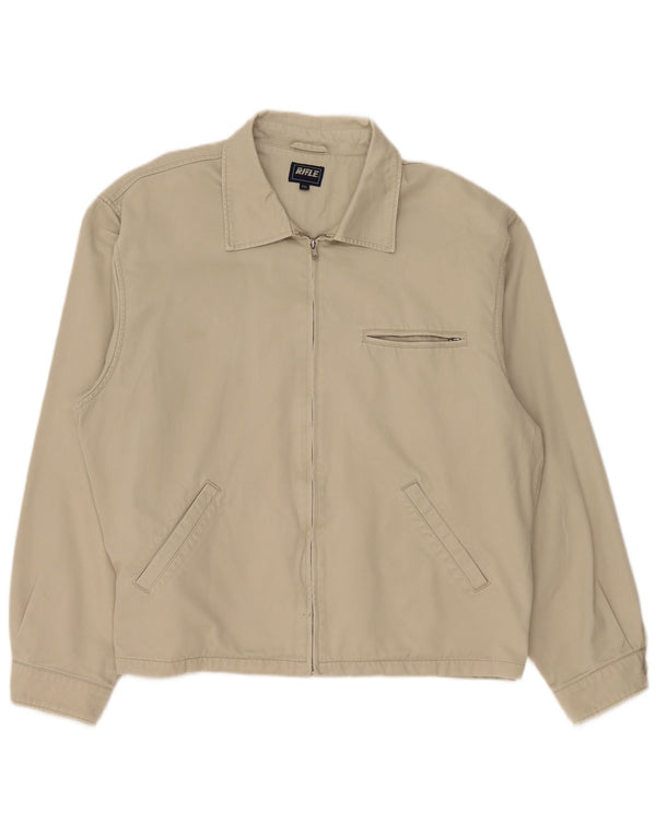 Rifle Mens Bomber Jacket UK 44 2XL Πράσινο βαμβακερό