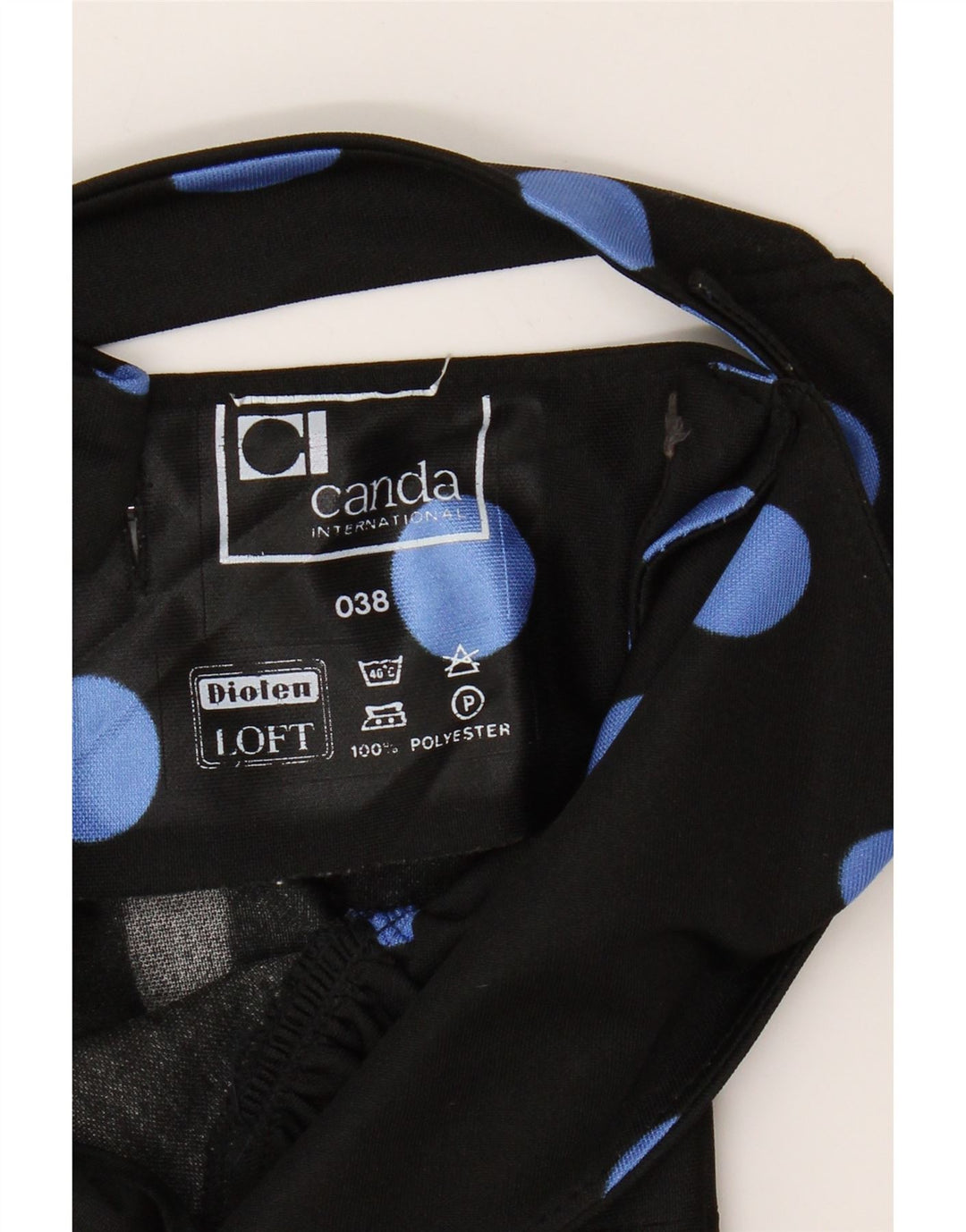 Canda Γυναικείο φόρεμα Maxi Halter EU 38 Πολυεστέρας μεσαίου μαύρου στίγματος