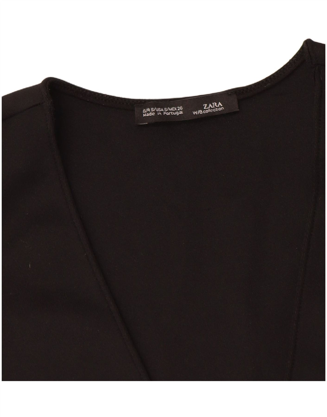 Zara Γυναικεία Αμάνικη Μπλούζα Τοπ UK 8 Small Black