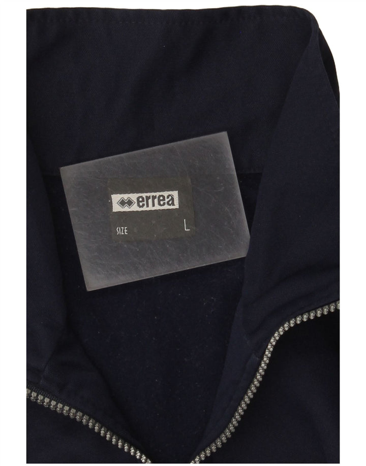 Ανδρικό φούτερ με φερμουάρ Errea, πουκάμισο με μεγάλο μπλε ναυτικό πολυεστέρα