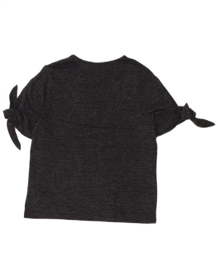 Zara Γυναικείο T-Shirt Top UK 12 Medium Grey Flecked Polyester