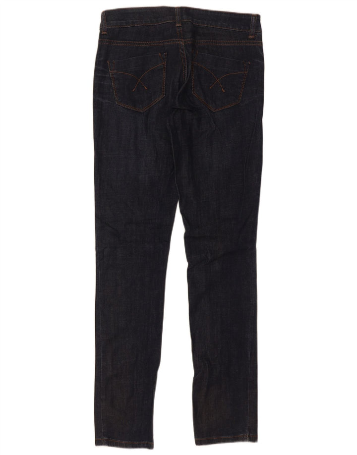 Topshop Γυναικεία Baxter Slim Jeans W25 L30 Navy Blue Cotton