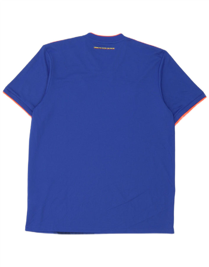 Adidas Ανδρικό γραφικό T-Shirt Climalite Top μεγάλο μπλε γεωμετρικό πολυεστέρα