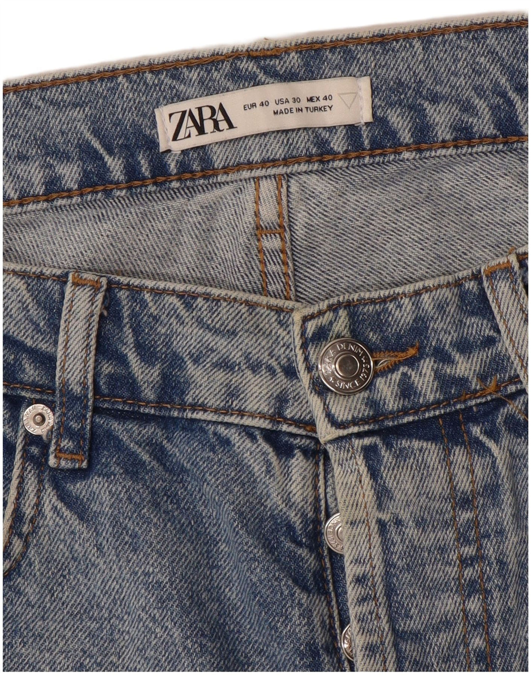 Ανδρικό τζιν ZARA Cropped EU 40 Medium W30 L25 Blue