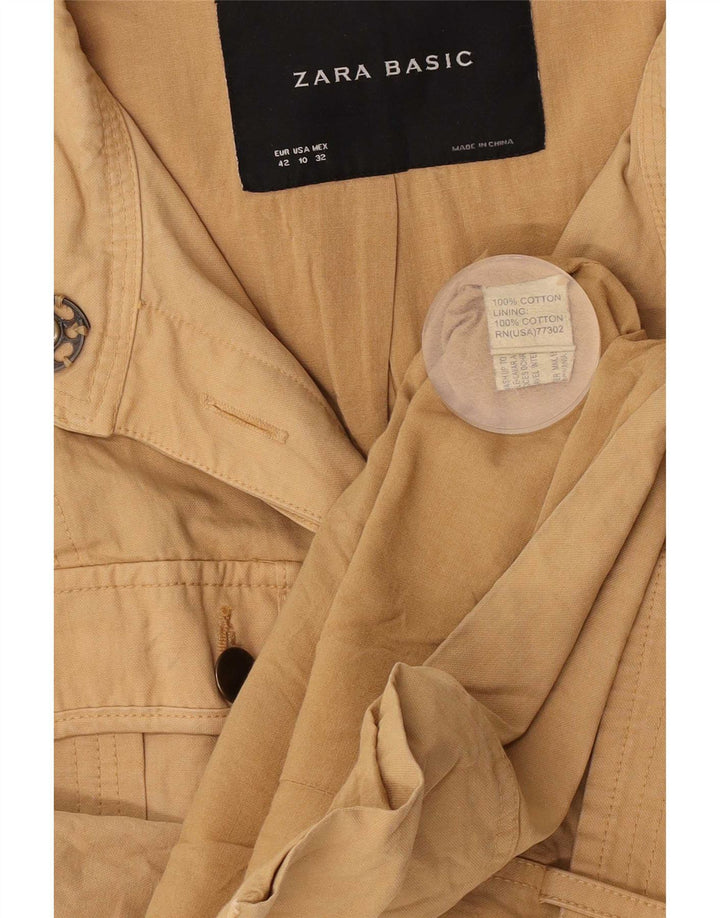 Zara Γυναικείο Utility Μπουφάν EU 42 Large Beige Βαμβακερό
