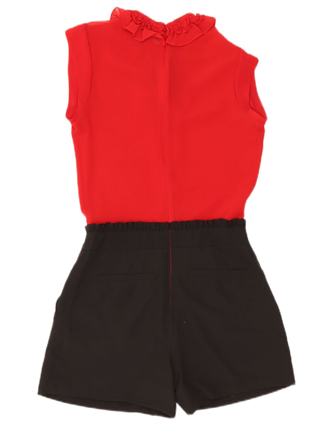 Ted Baker Γυναικείο βολάν Μπροστινό Playsuit Μέγεθος 0 2XS Κόκκινο πολυεστέρας