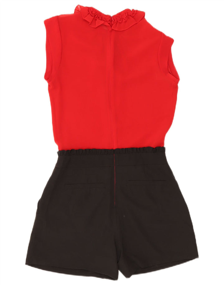 Ted Baker Γυναικείο βολάν Μπροστινό Playsuit Μέγεθος 0 2XS Κόκκινο πολυεστέρας