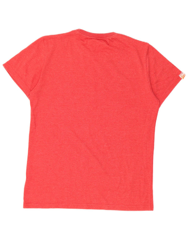 Ανδρικό γραφικό T-Shirt Superdry Top Large Red Polyester