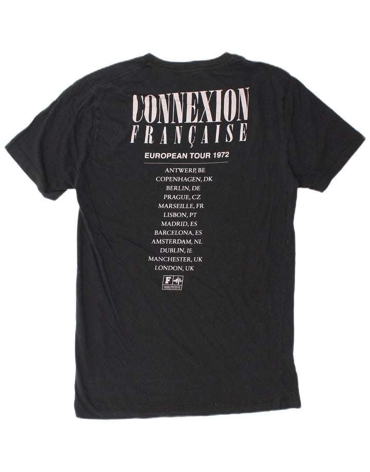 Γαλλική Connection Ανδρικό γραφικό T-Shirt Top Μικρό μαύρο βαμβακερό