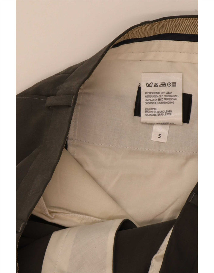 Marks & Spencer Ανδρικό παντελόνι με καρφίτσα W38 L31 Γκρι Lyocell