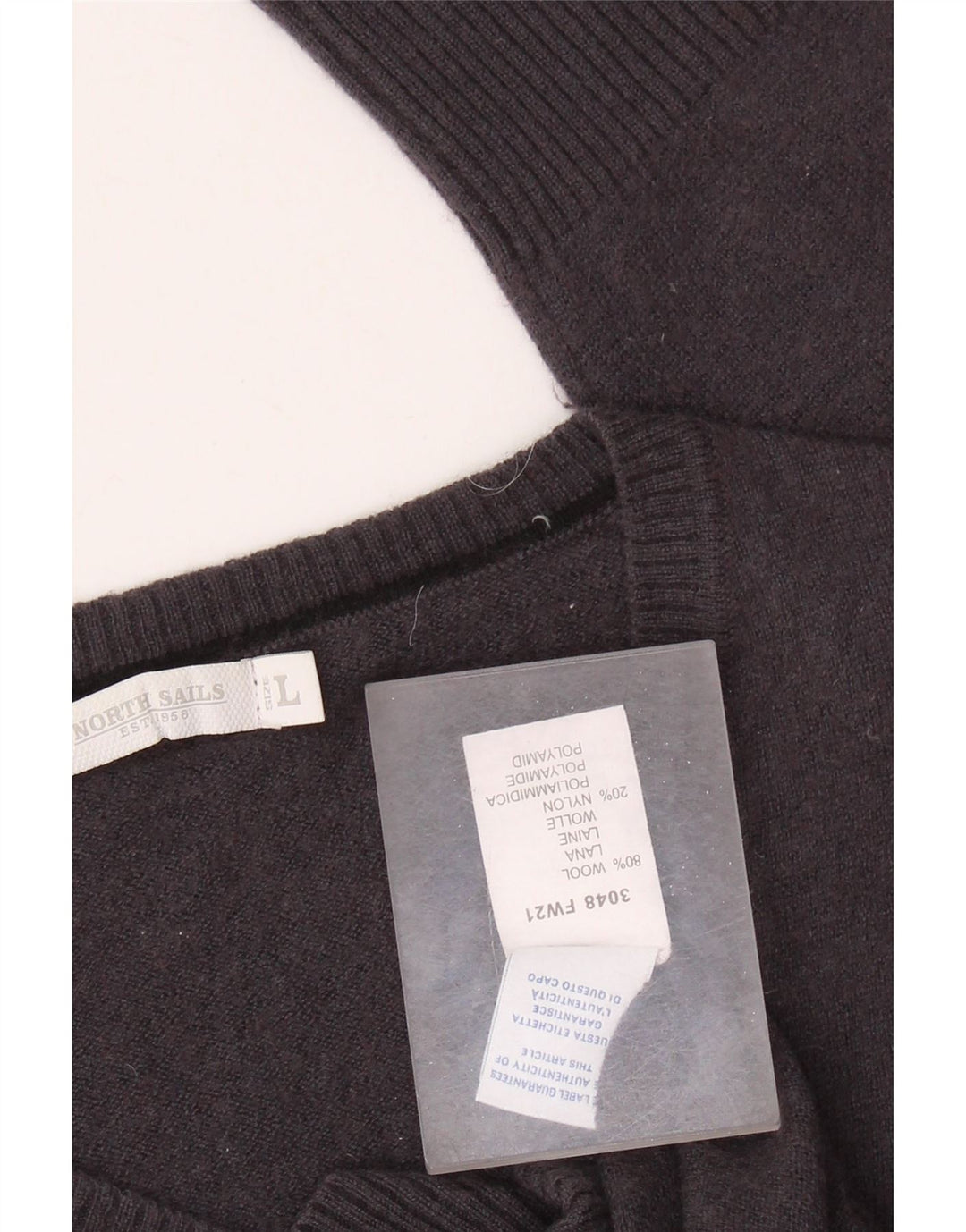 NORTH SAILS Γυναικείο πουλόβερ με λαιμόκοψη με V λαιμόκοψη UK 14 μεγάλο γκρι μαλλί