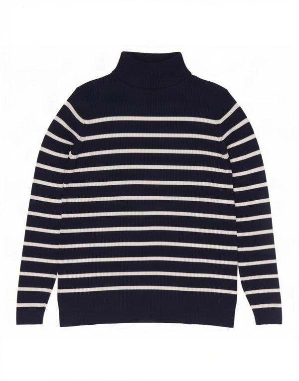 Marks & Spencer Γυναικείο πουλόβερ με λαιμό χελώνα UK 20 2XL Navy Blue