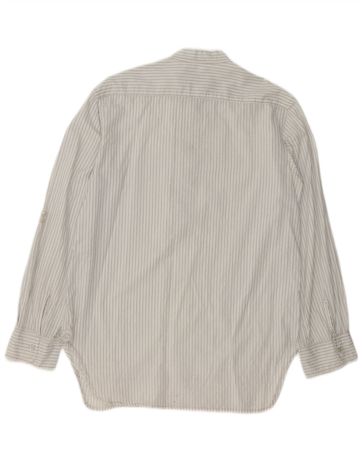 Zara Γυναικείο πουλόβερ Πουκάμισο UK 18 XL Λευκό βαμβακερό ριγέ