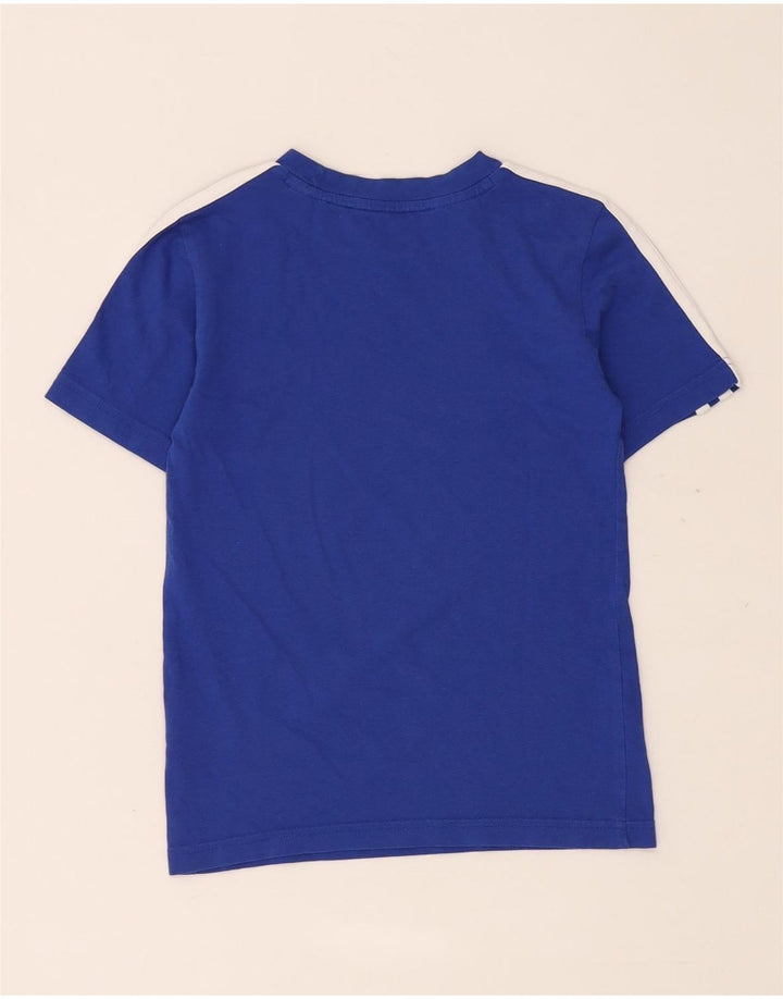 Adidas Boys T-Shirt Top 7-8 Years Blue Cotton