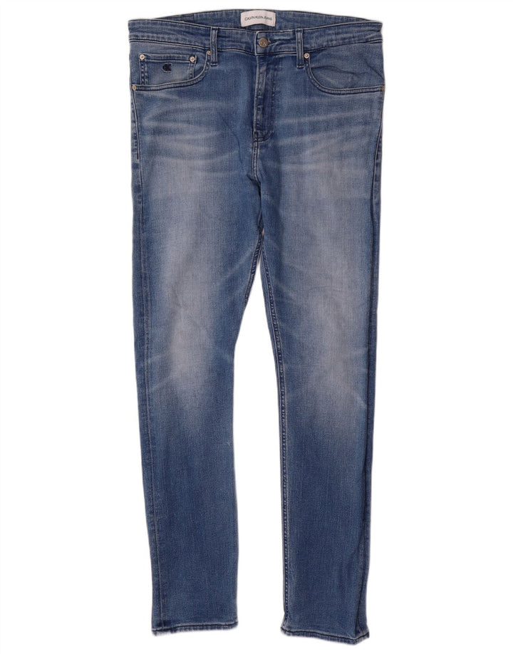 Calvin Klein Ανδρικό Skinny Jeans W34 L32 Μπλε βαμβακερό
