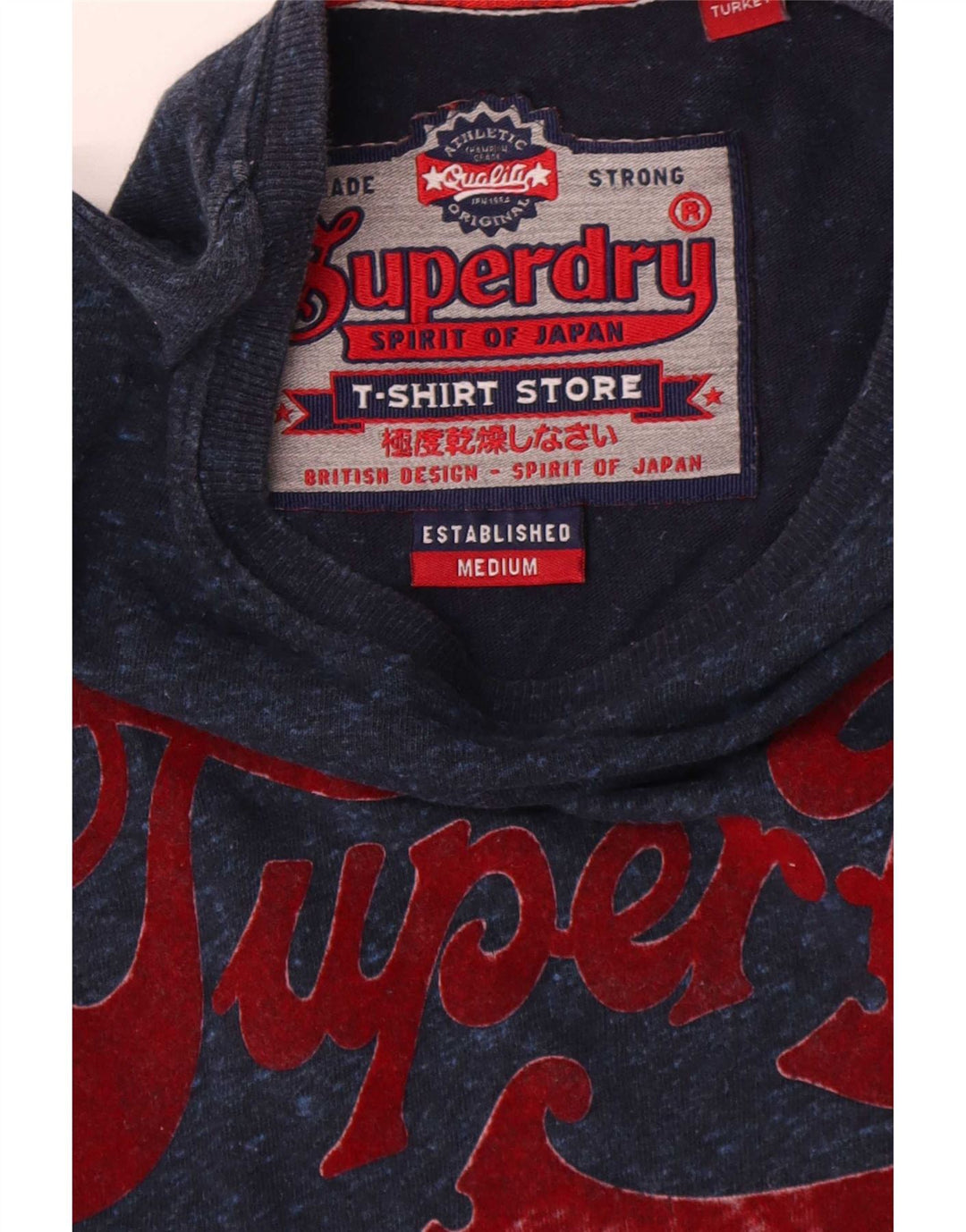 Superdry Ανδρικό γραφικό μπλουζάκι μακρυμάνικο μεσαίο μπλε ναυτικό βαμβακερό