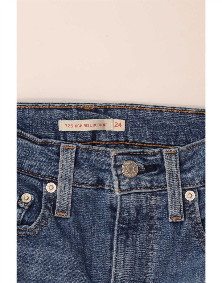 Levi's Womens 725 High Rise Bootcut Jeans W24 L31 Blue
