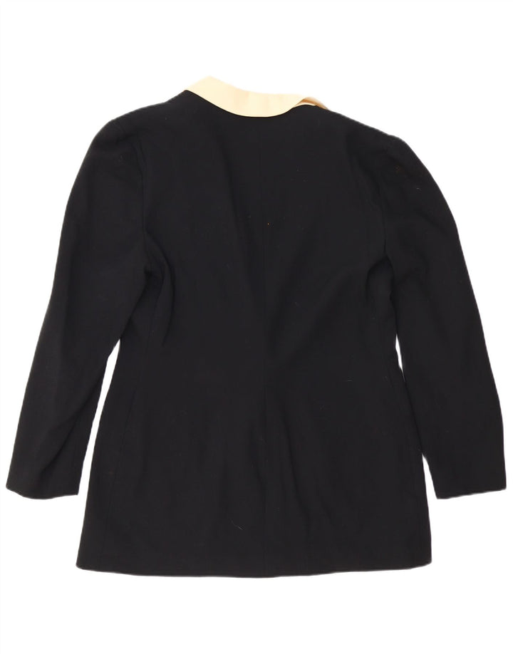 Gai Mattiolo Γυναικείο σακάκι 1 κουμπιού σακάκι UK 14 Medium Black Colourblock