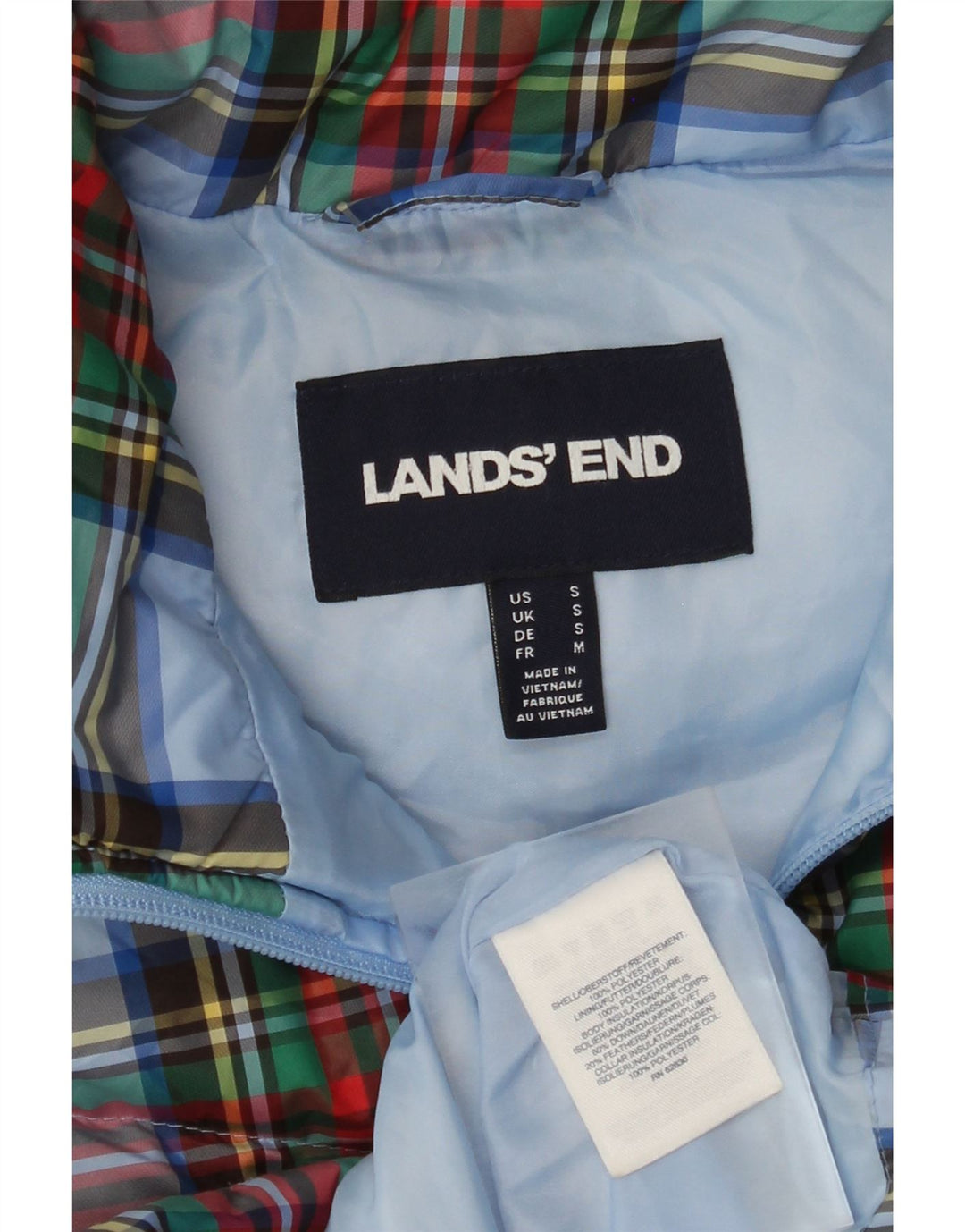 LANDS END Γυναικείο padded Gilet UK 10 Small πολύχρωμο πολυεστέρας