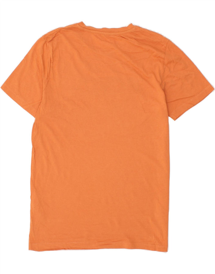JACK & JONES Mens Graphic T-Shirt Top Medium Orange Cotton Vintage Jack & Jones and Second-Hand Jack & Jones from Messina Hembry 