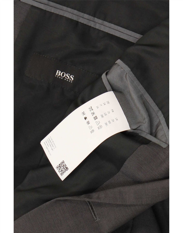 Hugo Boss Ανδρικό σακάκι 2 κουμπιών UK 36 Μικρό γκρι παρθένο μαλλί