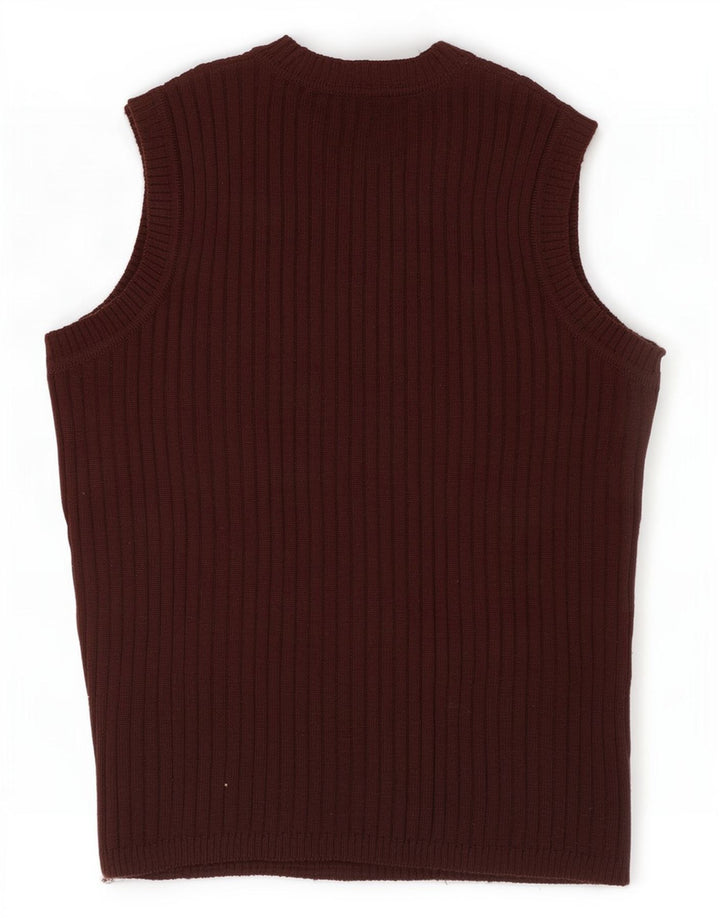 Zara ανδρικό γιλέκο Tank Top Μεγάλο καφέ μαλλί