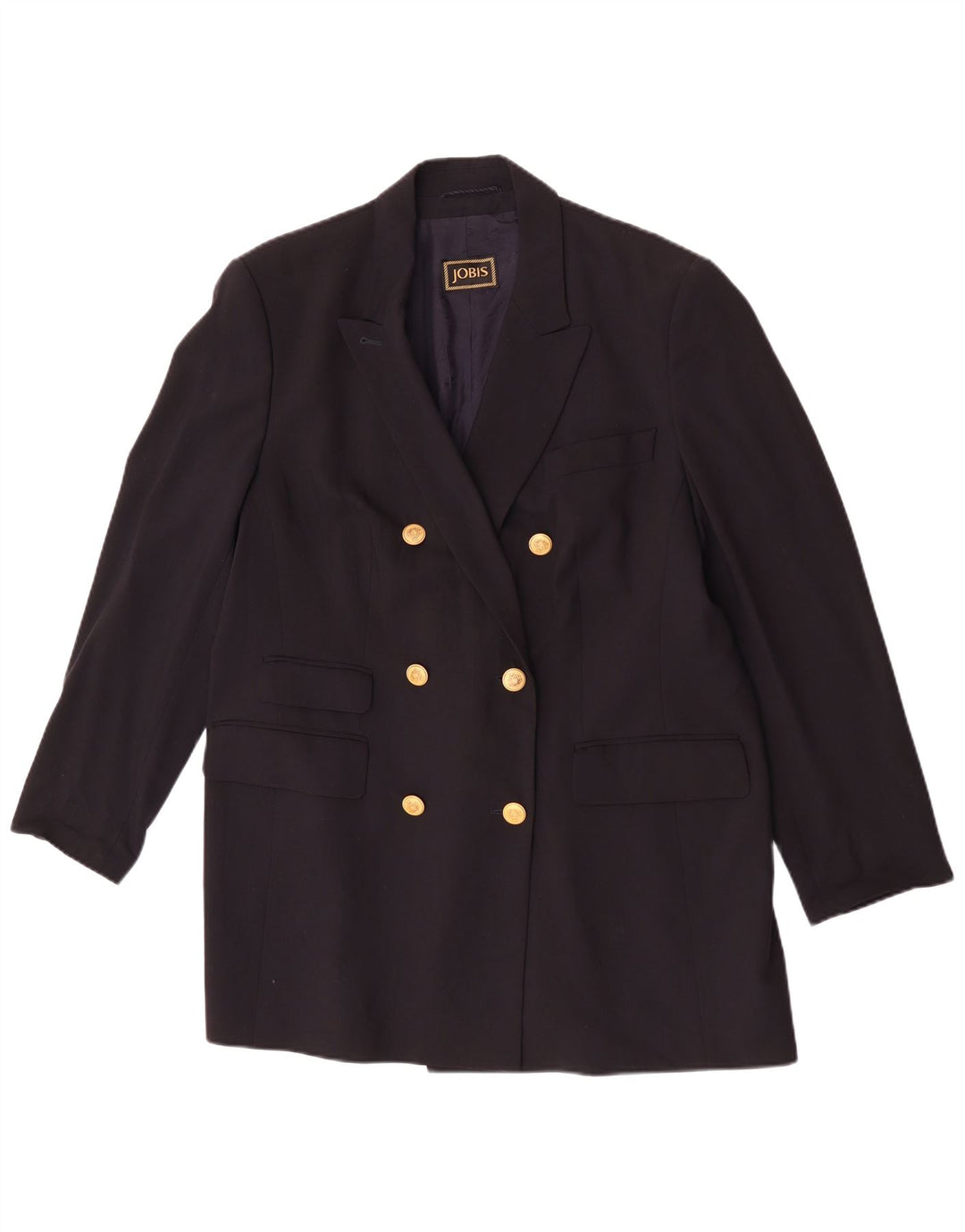 Jobis Γυναικείο Longline σακάκι με διπλό στήθος UK 14 Medium Navy Blue
