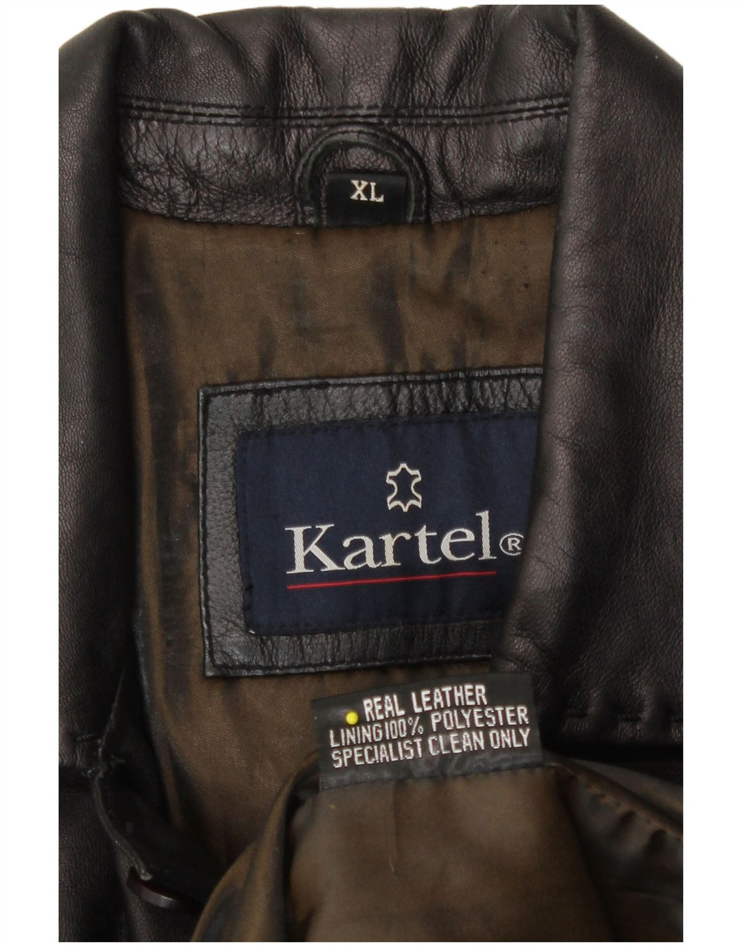 Kartel Ανδρικό Δερμάτινο Μπουφάν UK 42 XL Μαύρο Δερμάτινο