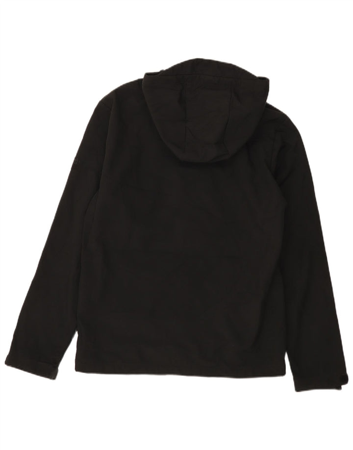 Jack & Jones Ανδρικό Μπουφάν με κουκούλα αντιανεμικό UK 38 Medium Black Polyester
