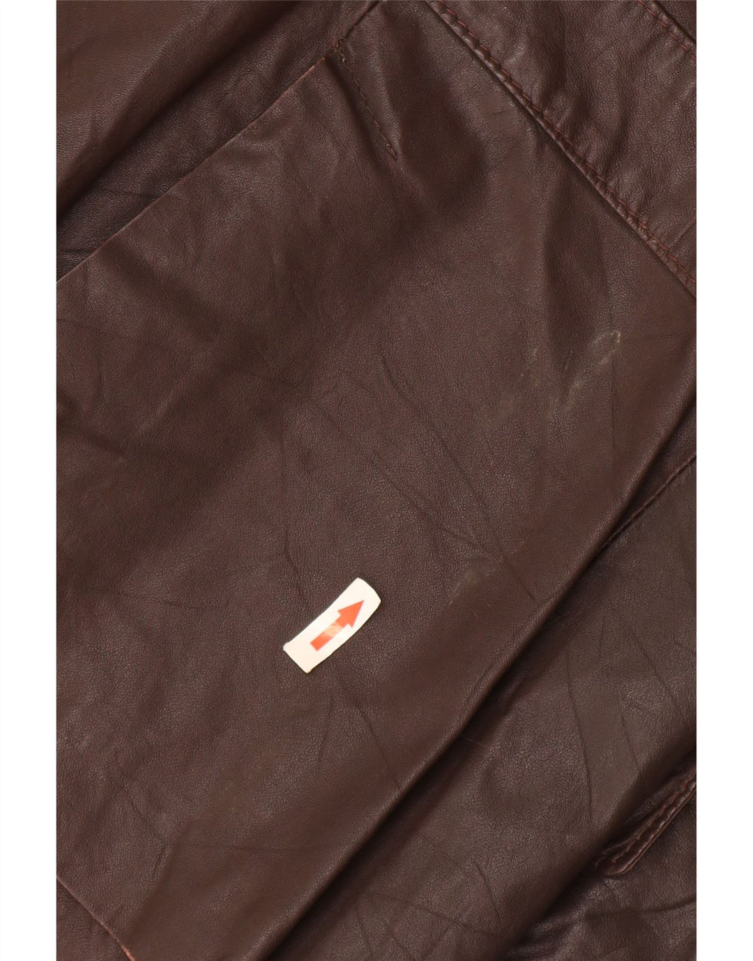 Vintage Γυναικείο Δερμάτινο Σακάκι Μπλέιζερ με 2 Κουμπιά UK 12 Μεσαίο Καφέ