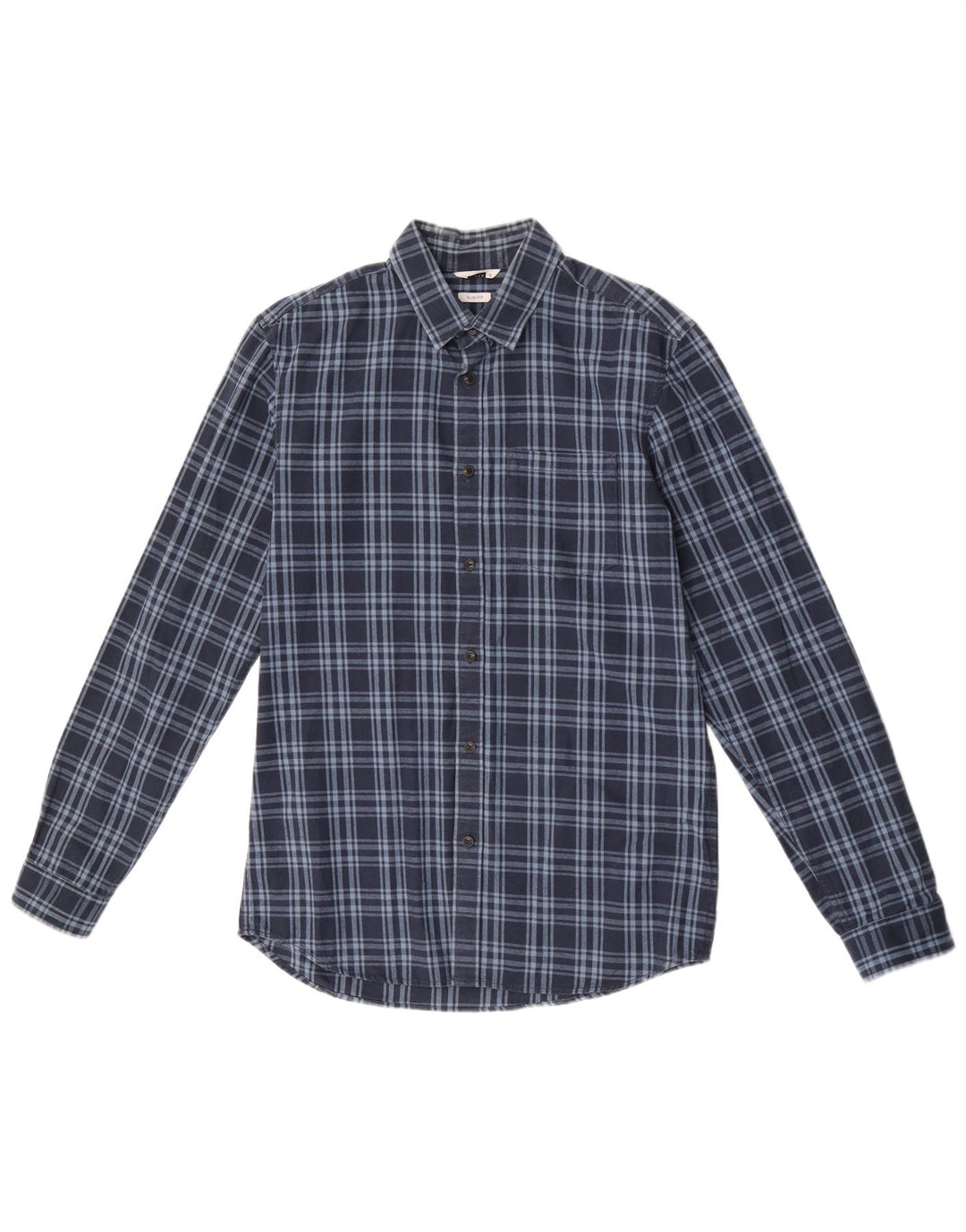 Jack & Jones Ανδρικό φανελένιο πουκάμισο με λεπτή εφαρμογή, μεσαίο ναυτικό μπλε Check