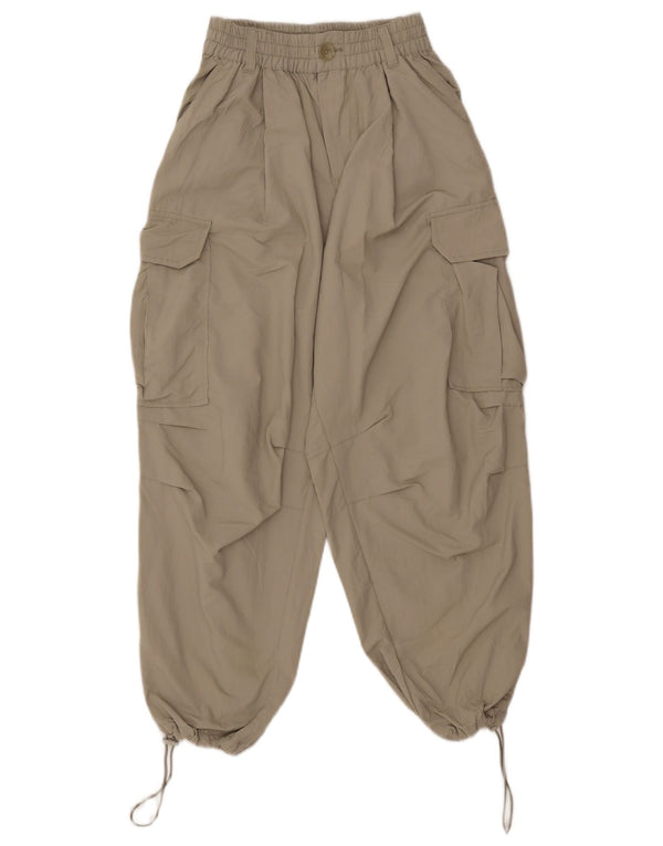 Zara Γυναικεία Loose Fit Joggers Cargo Παντελόνι XS W25 L25 Πράσινο νάιλον