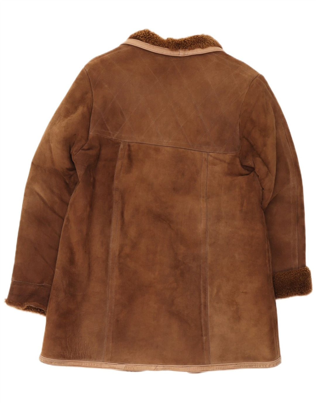 Vintage Γυναικείο Παλτό Shearling UK 12 Μεσαίο Καφέ