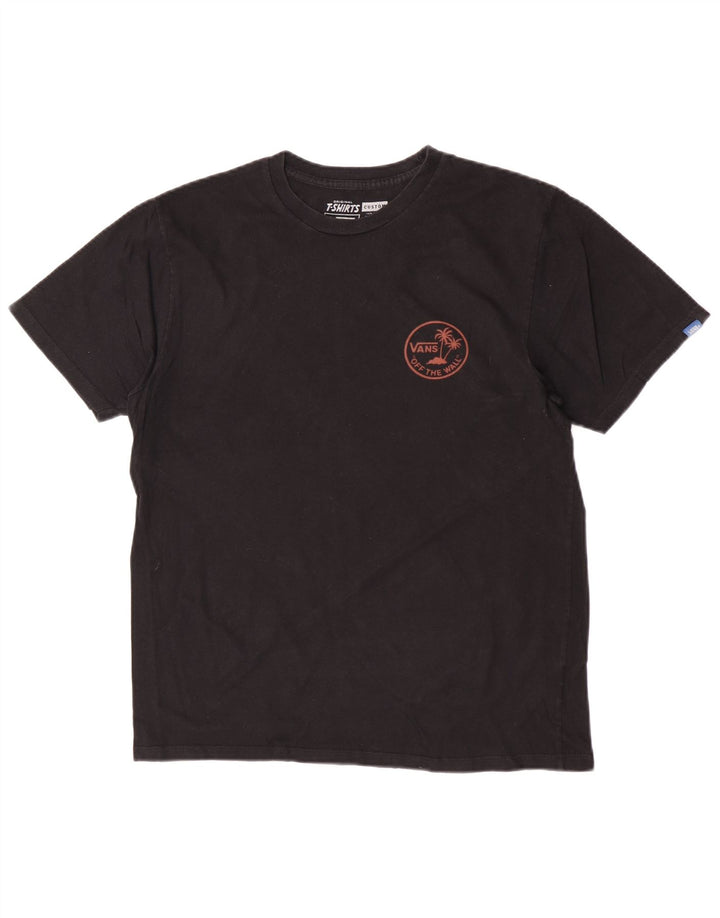Ανδρικό γραφικό T-Shirt Vans Top Μεσαίο μαύρο βαμβακερό