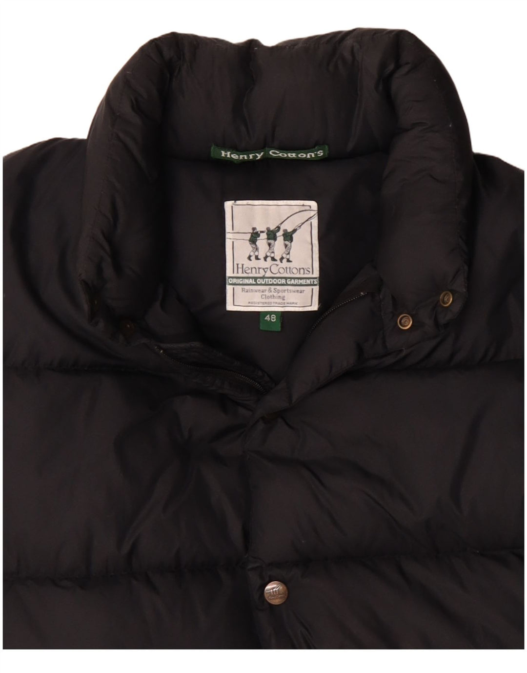 HENRY COTTONS Ανδρικό μπουφάν με φαρδιά φαρδιά επένδυση IT 48 Μεσαίο Μαύρο