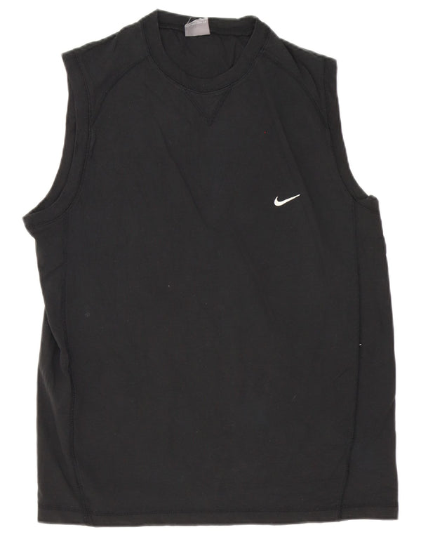 Ανδρικό μπλουζάκι Nike, μεσαίο μαύρο βαμβακερό