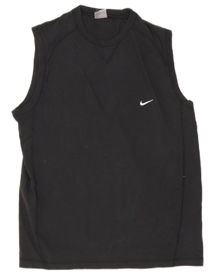 Ανδρικό μπλουζάκι Nike, μεσαίο μαύρο βαμβακερό