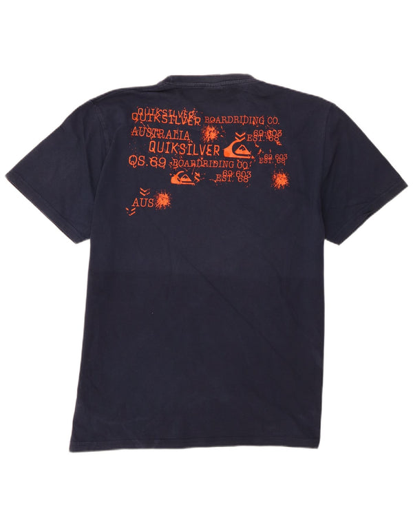 Ανδρικό γραφικό T-Shirt Quiksilver Top XL Navy Blue Cotton