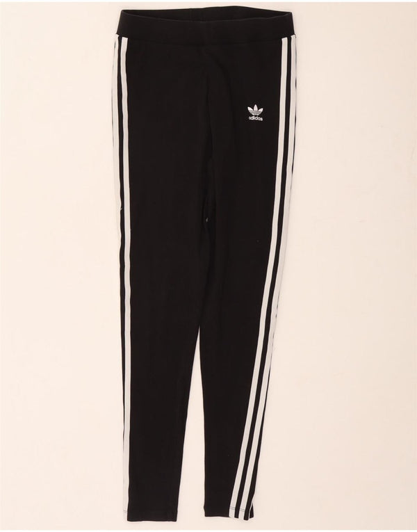 Γυναικείο κολάν Adidas UK 10 Small μαύρο βαμβακερό
