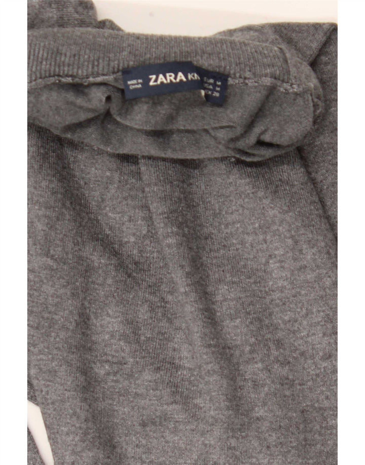 Zara Γυναικείο πουλόβερ με ρολό λαιμόκοψη UK 12 Medium Grey