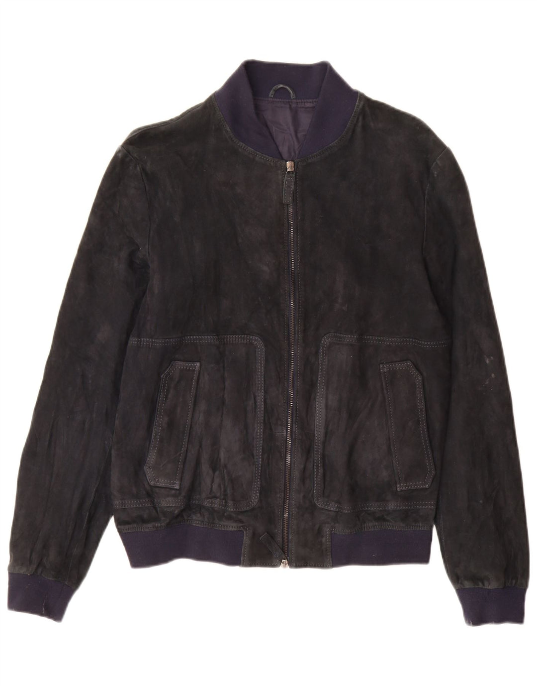 Jeckerson Γυναικείο Suede Bomber Jacket UK 18 XL Navy Blue