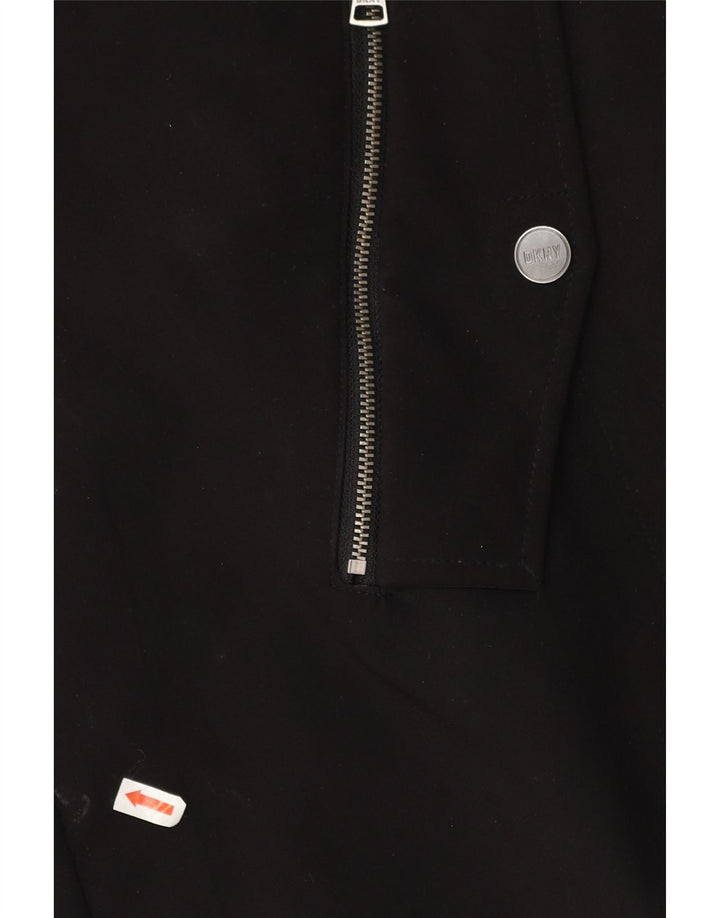 Dkny Γυναικείο μπουφάν Parka με κουκούλα UK 18 XL μαύρο πολυεστέρα