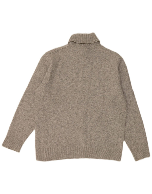Barbour γυναικείο πουλόβερ με ρολό λαιμόκοψη UK 18 XL μαλλί με γκρι λείανση