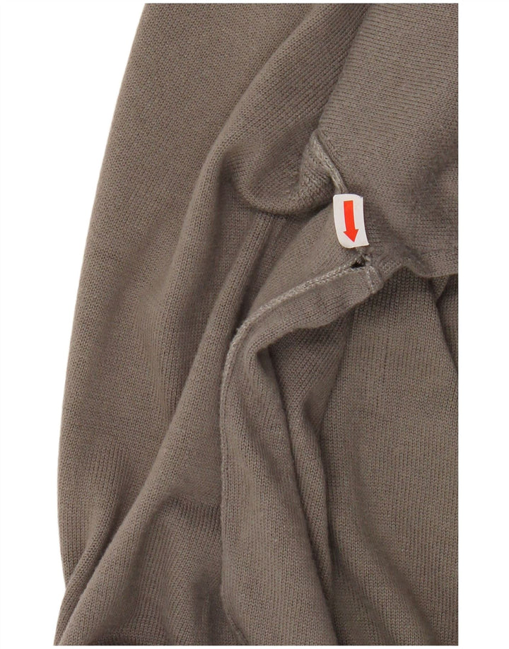 CALVIN KLEIN JEANS Womens Top Long Sleeve UK 14 Medium Grey Cotton